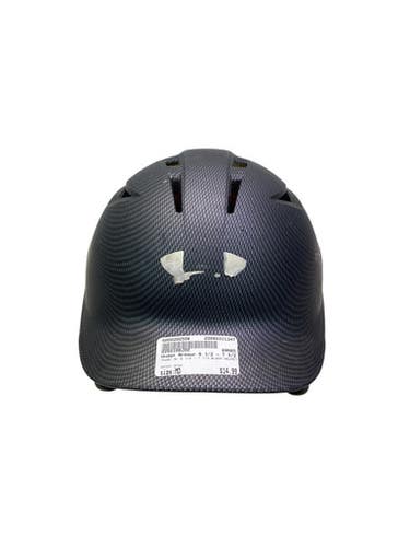 Used Under Armour 6 1/2 - 7 1/2 BLACK HELMET Batting Helmet No Mask Grey MD 11347-S000256506