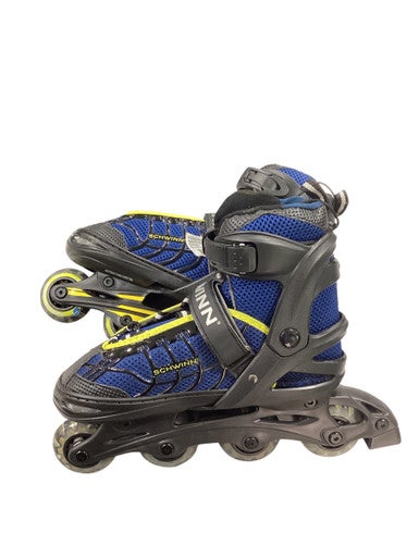 Used Schwinn ABEC 5 NAVY/YELLOW Child Rec Fitness Skates Navy Blue Adjustable 11347-S000256503