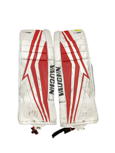 Used Vaughn VELOCITY V9 Goalie Leg Pads Senior Red 34" 11613-S000169024