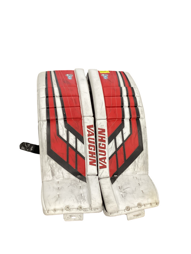 Used Vaughn VELOCITY VE8 PRO Goalie Leg Pads Inter Red And White 32" 11613-S000169025