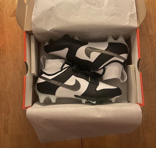 Nike Vapor Edge Dunk Panda Black White Football Cleats Men's RARE NEW sz 9.5