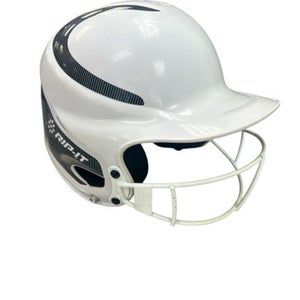 Used RIP-IT VISION Batting Helmet w/Mask Black And White L/XL 11862-S000091154