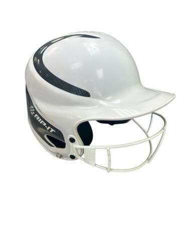 Used RIP-IT VISION Batting Helmet w/Mask Black And White L/XL 11862-S000091154