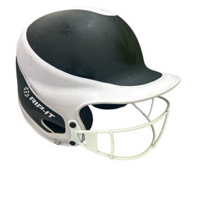 Used RIP-IT STANDARD Batting Helmet w/Mask Black And White S/M 11862-S000091155