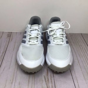 Women's Size 8.5 Adidas Tech Response 2.0 Golf Shoes Spiked White Gray (Used)