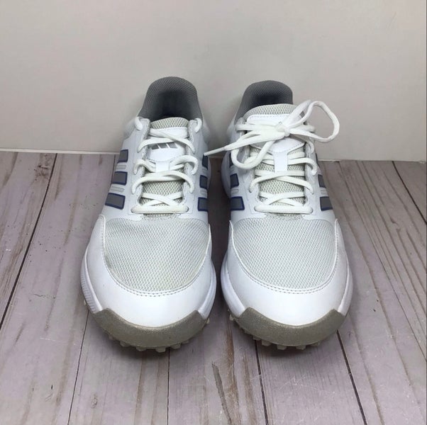 Women's Size 8.5 Adidas Tech Response 2.0 Golf Shoes Spiked White Gray (Used)