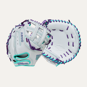 New A500 Siren Wht/Pur 32" RHT Fastpitch Catchers Mitt 11855-WIL10356332