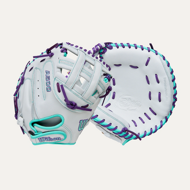 New A500 Siren Wht/Pur 32" RHT Fastpitch Catchers Mitt 11855-WIL10356332