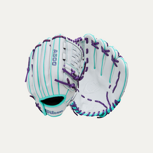 New A500 Siren Wht/Pur 12" RHT Fastpitch Glove 11855-WIL10355912