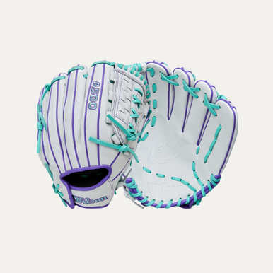 New A500 Siren Wht/Pur 11.75" RHT Fastpitch Glove 11855-WIL1035581175