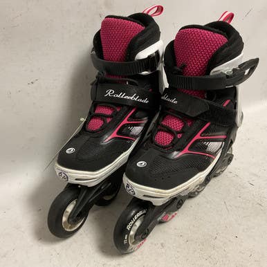 Used Rollerblade SPITFIRE XT G ADJ 2-5 Junior Rec Fitness Skates White Adjustable 11855-S000191576