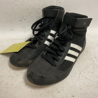 Used Adidas AQ3327 Wrestling Shoes Black Junior 04.5 11855-S000191587