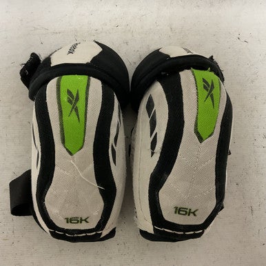 Used Reebok 16K Junior Elbow Pads White And Green SM 11855-S000191605
