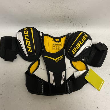Used Bauer SUPREME 150 Youth Shoulder Pads White/Black/Yellow SM 11855-S000191613