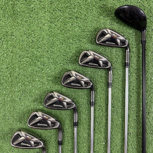 Taylormade M2 2016 Iron Set Combo 4H 6-PW AW Reax 88g Steel Regular Flex