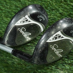 CALLAWAY SOLAIRE HYBRID IRONS SET 5H 6H GRAPHITE WOMEN'S LADIES FLEX RH ~ LOOK!!