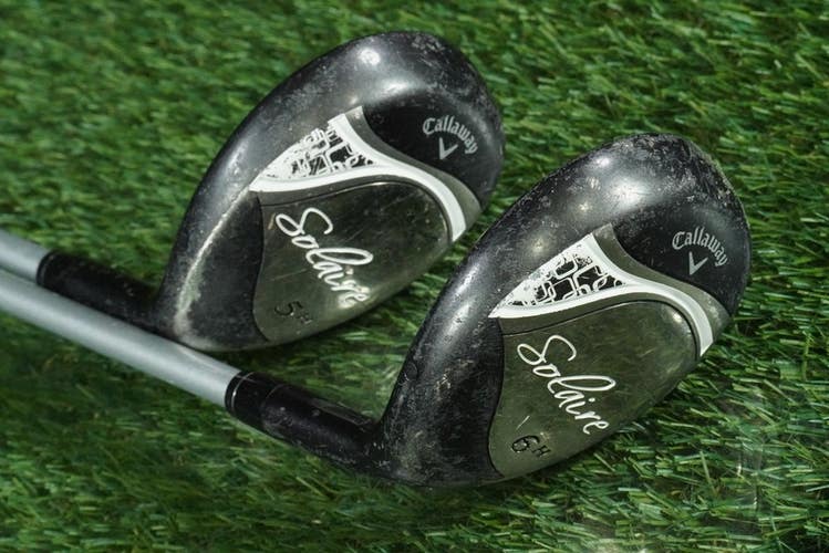 CALLAWAY SOLAIRE HYBRID IRONS SET 5H 6H GRAPHITE WOMEN'S LADIES FLEX RH ~ LOOK!!