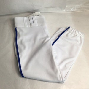 Champro Youth Girl’s Softball Pants White Blue Stripe Size Medium (New)