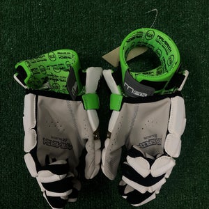 White Maverik Max Lacrosse Gloves 13" (Used)