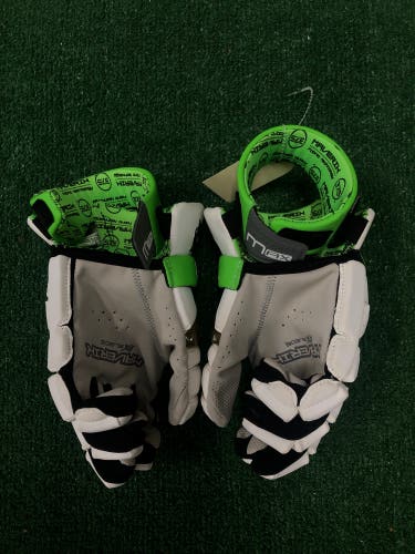 White Maverik Max Lacrosse Gloves 13" (Used)