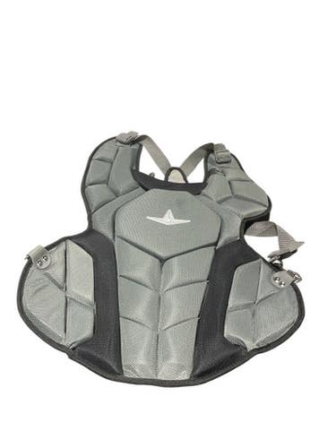 Used All-Star GREY CHEST PROTECTOR Catchers Chest Protector Grey Adult 11834-S000041087