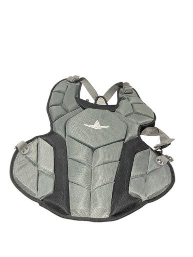 Used All-Star GREY CHEST PROTECTOR Catchers Chest Protector Grey Adult 11834-S000041087
