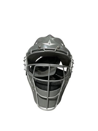 Used All-Star CATCHER HELMET Catchers Helmet w/Mask Grey One Size 11834-S000041086