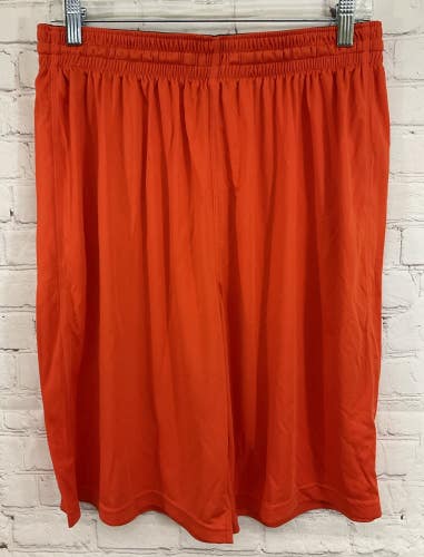 Alleson Athletics 80185 Youth's 100% Polyester Sports Shorts Orange Large