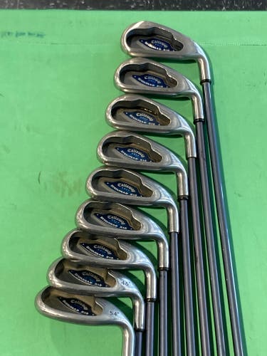 Men's Callaway Steelhead X-16 Right Handed Iron Set | 3i-9i, PW, SW | Firm Flex | Graphite Shafts