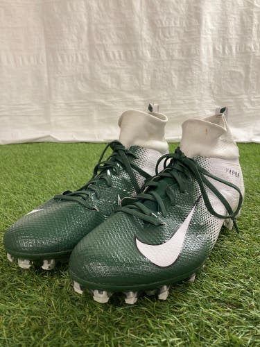 Green Men's Size M 11.5 (W 12.5) Adult Nike Vapor untouchable 3 Mid Top Cleats Molded Cleats (Used)