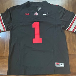 Ohio State Buckeyes #1 “Buckeyes” BLACKOUT Stitched Adult Large NWT