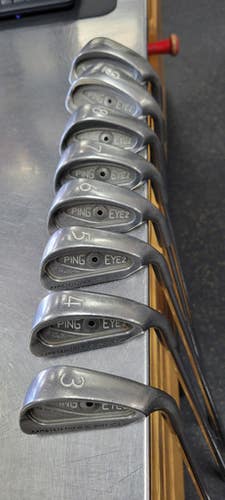 Used Ping EYE 2 BLACK DOT Mens Iron Set RH 3I-PW 11497-S000152607