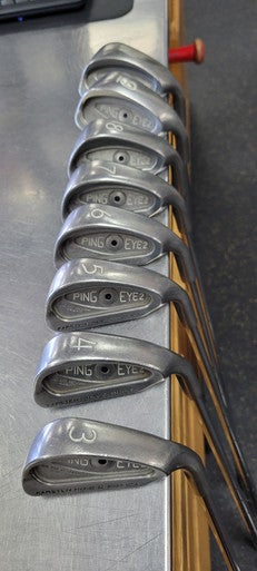 Used Ping EYE 2 BLACK DOT Mens Iron Set RH 3I-PW 11497-S000152607