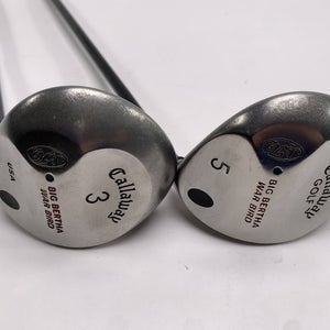 Callaway Big Bertha Warbird 3 & 5 Fairway Wood Set 15* 18* Firm Graphite Mens RH