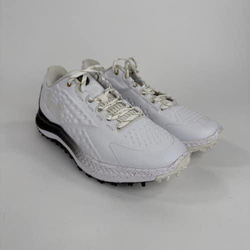 Under Armour Curry 1 Golf Shoes Mens Size 8 White Black Synthetic 3027378-101