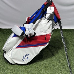 Callaway Chase 2025 Double Strap Stand Carry Golf Bag Blue/White/Red NEW!