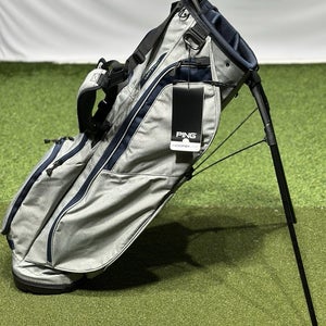 PING Hoofer Lite 4-Way Stand Carry Golf Bag Heather Gray/Navy - No Logo - NEW!