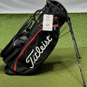 Titleist Players 5 Stand Carry Golf Bag TB23SX8 Black/Black/Red New #90595