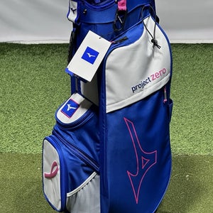 Mizuno Project Zero LW-C Breast Cancer Awareness Cart Golf Bag Blue/Pink NEW!