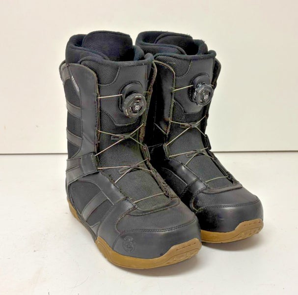 K2 Raider Boa-Coiler Black Leather All-Mountain Snowboard Boots US 11.5 EU 45