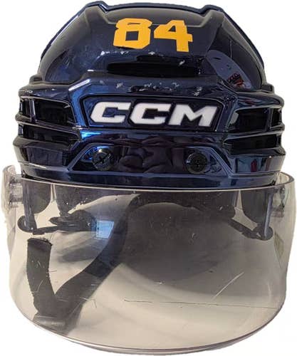 Large CCM Super Tacks X Helmet Pro Stock-Navy Chrome(Used)