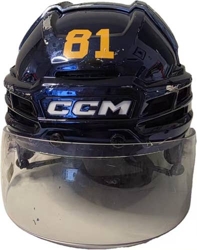 Large CCM Super Tacks X Helmet Pro Stock-Navy Chrome (Used)