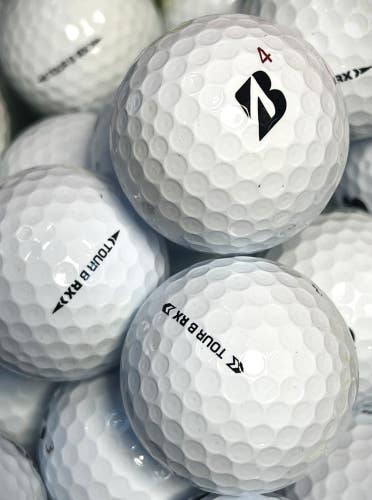 12pk Bridgestone Tour B RX Golf Balls / White/ Near Mint (AAAA) Used w/Mesh Bag
