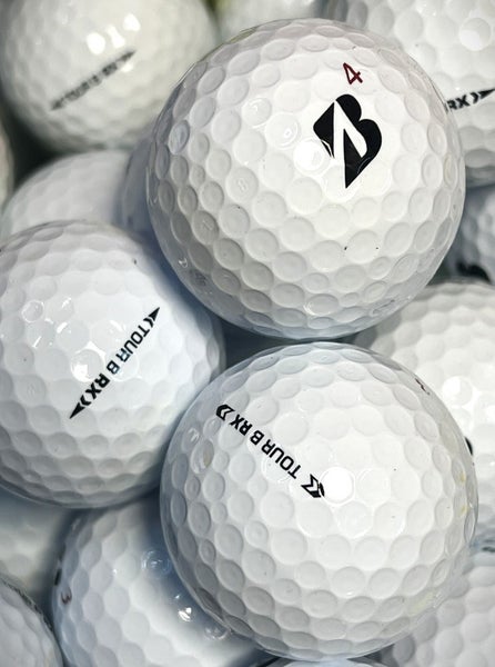 12pk Bridgestone Tour B RX Golf Balls / White/ Near Mint (AAAA) Used w/Mesh Bag