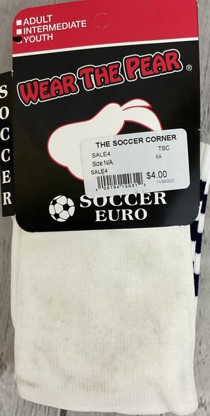 Pear Sox Youth Athletic Soccer Socks Knee High Foldable Cuffs Sweat Wicking Navy