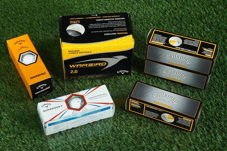 LOT OF 27 GOLF BALLS, CALLAWAY GOLF WARBIRD 2.0 / SUPERSOFT WHITE NEW IN SLEVES!