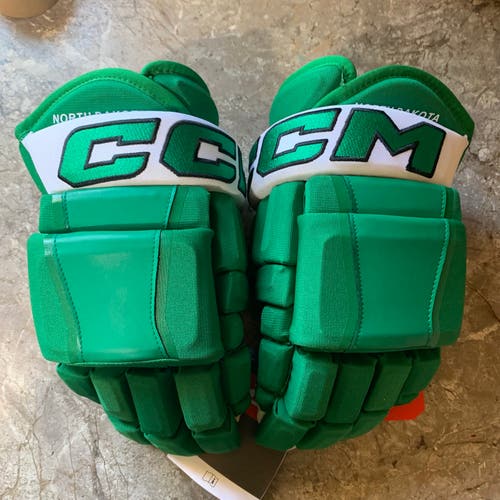 14" CCM HG97 University of North Dakota Pro Stock Gloves New in Bag *Read Full Description*