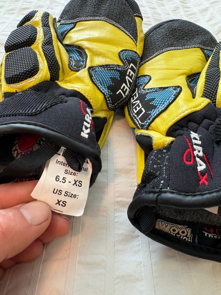 Yellow XS Adult Unisex Level Gloves