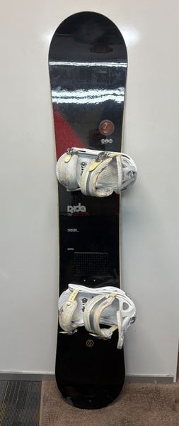 RIDE Control 158cm Twin-Tip All-Mtn Snowboard Burton Custom Bindings L TUNED