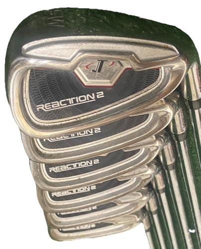 Tour Edge Reaction2 Iron Set 6-PW,SW RH Men's Regular Steel 6i 37" Nice Grips